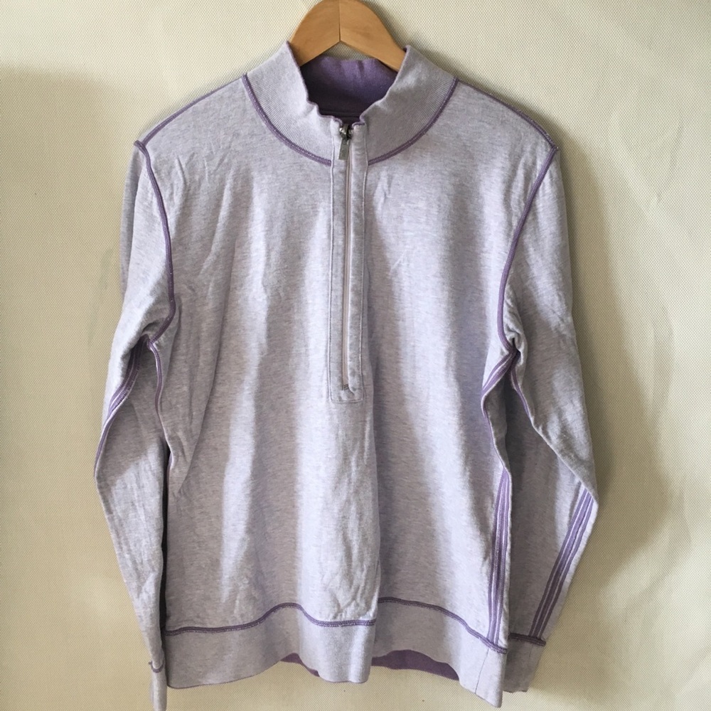 Tommy Bahama Half Zip Sweater Purple Size Large